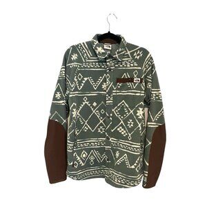 The North Face Gordon Lyons Aztec Fleece Snap ButtonShacket  Jacket Green Mens M